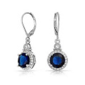 Boucles d&#39;oreilles en pierres précieuses Bijoux en argent sterling 925